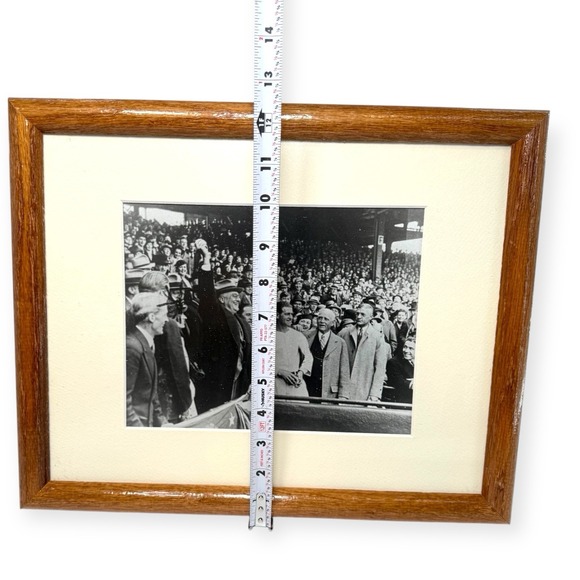 Framed Repro Photo Franklin Roosevelt 1936 First Pitch Senators Yankees Opening - Picture 5 of 7